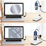 Microscope numérique USB Camera, Jiusion 40-1000X Portable Grossissement Endoscope 8 LED avec Adaptateur Professionnel, Support 