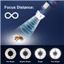 Microscope numérique USB Camera, Jiusion 40-1000X Portable Grossissement Endoscope 8 LED avec Adaptateur Professionnel, Support 
