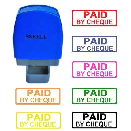 Sseell Payant par ch¨¨que auto-encreur Auto-encreur ¨¦cole timbres avec cadre Ligne Encre noire