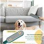 Brosse anti-peluches double face réutilisable avec base autonettoyante pour vêtements de chien et chat (vert)