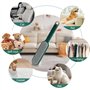 Brosse anti-peluches double face réutilisable avec base autonettoyante pour vêtements de chien et chat (vert)