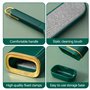 Brosse anti-peluches double face réutilisable avec base autonettoyante pour vêtements de chien et chat (vert)