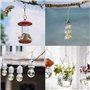 XINGSUI Pince à crochet rotative 8 pièces, pince à crochet rotative coupe-vent S, utilisée pour suspendre des carillons éoliens,