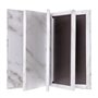 Allwon 4 - layer Book Marble Magnetic Palette large empty Vanity Palette Storage Box for Eye Shadow Lip blush Red Powder (White)