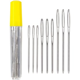 LAOYE 9 Pcs Aiguille a Laine Aiguille à Coudre Grosse Aiguille Couture Cuir Aiguille a Tapisser Aiguilles à Bout Rond pour Passe