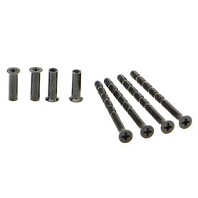 M4 Vis en acier Noir Lot de 4 boulons de connexion universels avec manchons de fixation M4 Noir