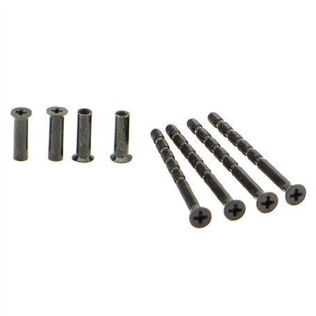 M4 Vis en acier Noir Lot de 4 boulons de connexion universels avec manchons de fixation M4 Noir