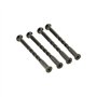 M4 Vis en acier Noir Lot de 4 boulons de connexion universels avec manchons de fixation M4 Noir