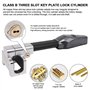 Canne Voiture Alarme Antivol Verrouillage De Volant De Sécuritéde Sécurité Anti-vol Protection Antivol T-Lock Universelle