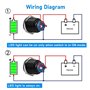 Linkstyle Interrupteur Bouton Poussoir Momentané 16mm, 12V 5A Interrupteur Bouton Poussoir Autobloquant ON/OFF avec Lumière LED 
