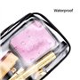 Lot de 5 trousses à maquillage en PVC transparent avec fermeture éclair, trousse de toilette portable transparente pour voyage d