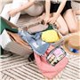 Lot de 5 trousses à maquillage en PVC transparent avec fermeture éclair, trousse de toilette portable transparente pour voyage d