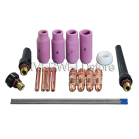RIVERWELD Corps de Pince pour Soudage TIG Buses en Céramique D'alumine 10N série Électrode de tungstène pour soudage 2% lanthâni