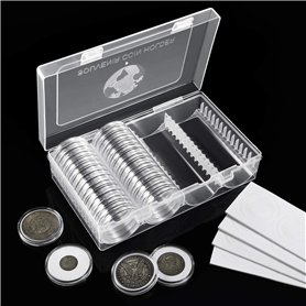 MUROAD Lot de 60 capsules de pièces de monnaie de 41 mm avec joint en mousse