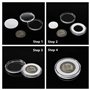 MUROAD Lot de 60 capsules de pièces de monnaie de 41 mm avec joint en mousse, boîte de rangement pour collection