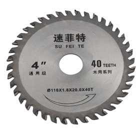 sourcing map Alliage ton argent 40D 110mm lame scie diam coupe menuiserie