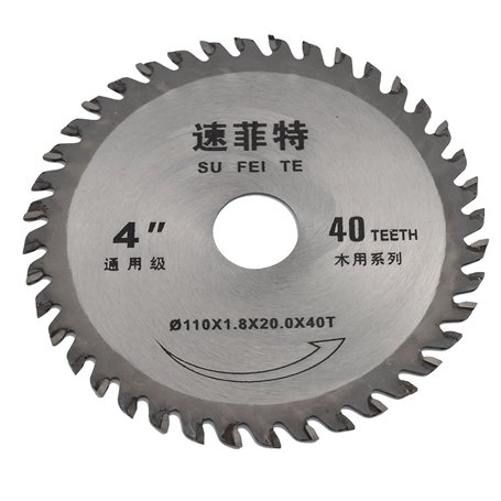 sourcing map Alliage ton argent 40D 110mm lame scie diam coupe menuiserie