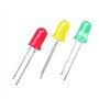 sourcing map 75 x 3mm Ronde Vert Rouge Jaune LED Light Emitting Diodes