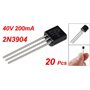 Sourcingmap a11102000ux0369 Lot de 20 transistors bipolaires NPN 3 broches 2N3904