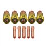 RIVERWELD Corps de Collet pour Diffuseur de Gaz Compact TIG 17GL332 10N24S 2.4mm kit d'assortiment pour QQ300 PTA DB SR WP 17 18