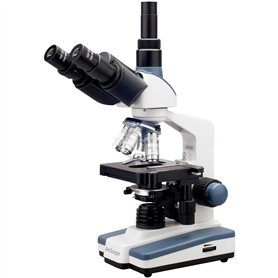 Microscope trinoculaire de laboratoire à LED 40X-2500X avec scène mécanique 3D à 2 couches