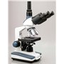 Microscope trinoculaire de laboratoire à LED 40X-2500X avec scène mécanique 3D à 2 couches