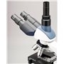 Microscope trinoculaire de laboratoire à LED 40X-2500X avec scène mécanique 3D à 2 couches