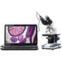 AmScope B120C-E1 Microscope binoculaire numérique à LED grossissement 40 x -2500 x avec platine 3D et appareil photo USB 1