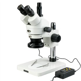 3.5 x -45 x microscope trinoculaire Dissecting Zoom microscope stéréo avec 144-led 4 zones lumière