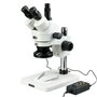 3.5 x -45 x microscope trinoculaire Dissecting Zoom microscope stéréo avec 144-led 4 zones lumière
