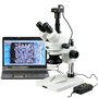 3.5 x -45 x microscope trinoculaire Dissecting Zoom microscope stéréo avec 144-led 4 zones lumière