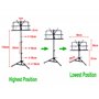 Support Portable Sturdy Support Métal Pliant avec Sac Transport