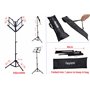 Rayzm Partition en Livres, Support Portable Sturdy Support Métal Pliant avec Sac Transport, Hauteur Ajustable, Charge Max 1.5kgs