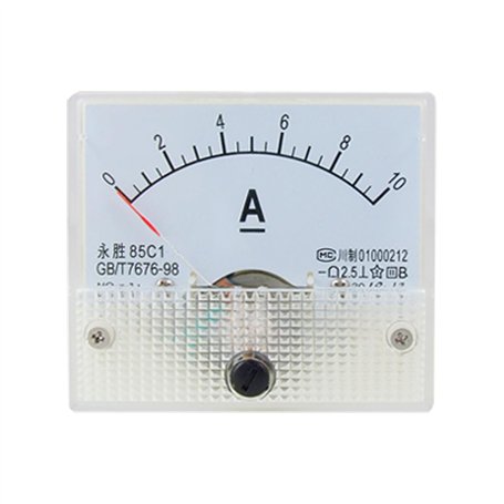 sourcing map Analogique Courant Panneau Mètre DC 0-10A 85C1A Ampèremètre pour Automobile Circuit Test Charge Batterie Ampère Tes