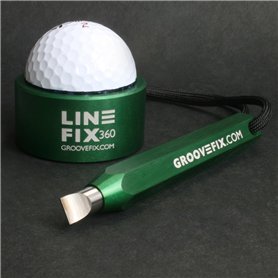 Groovefix Groove aiguisoir et Linefix360 Boule Line marqueur Bundle – Vert
