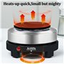 Artilife Artilife Petite plaque chauffante électrique portable 500 W 500 W Taille parfaite pour casserole à moka 110 V