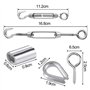 CHRORINE 24 Pcs Garden Wire Rope Kit 304 Acier inoxydable M5 Tendeur Tensioneur Câble Câble Câble Câble Corde à coudre