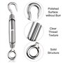 CHRORINE 24 Pcs Garden Wire Rope Kit 304 Acier inoxydable M5 Tendeur Tensioneur Câble Câble Câble Câble Corde à coudre