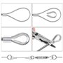 CHRORINE 24 Pcs Garden Wire Rope Kit 304 Acier inoxydable M5 Tendeur Tensioneur Câble Câble Câble Câble Corde à coudre