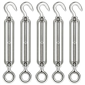 CHRORINE Lot de 5 tendeurs de fil M5 réglables en acier inoxydable