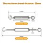 CHRORINE Lot de 5 tendeurs de fil M5 réglables en acier inoxydable