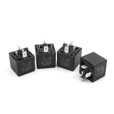 sourcing map 4pcs 5 Universel 48 V borne Relais Alimentation Noir 40A Prise pour Auto
