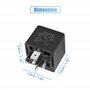 sourcing map 4pcs 5 Universel 48 V borne Relais Alimentation Noir 40A Prise pour Auto
