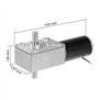 sourcing map Arbre Moteur Engrenage Vis Sans Fin Double DC 12V 30RPM Moteur Réduction Vitesse