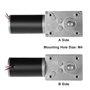 sourcing map Arbre Moteur Engrenage Vis Sans Fin Double DC 12V 30RPM Moteur Réduction Vitesse