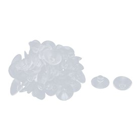 sourcingmap 60pcs Ventouses Anti-collision Transparente en Caoutchouc pour Verre Bureau Maison Coussinet Suspension à Ventouse 1