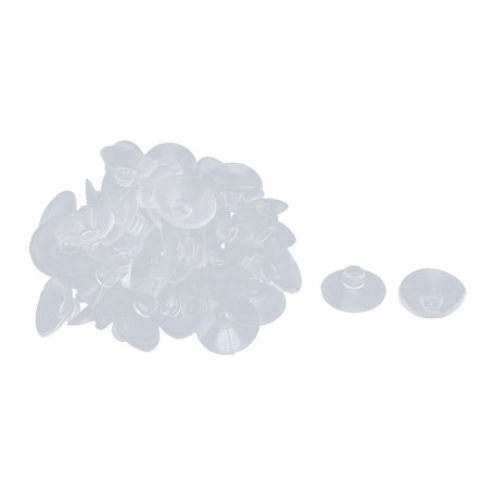 sourcingmap 60pcs Ventouses Anti-collision Transparente en Caoutchouc pour Verre Bureau Maison Coussinet Suspension à Ventouse 1
