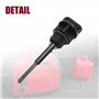 sourcing map 2pcs Jauge de Niveau d'huile de réservoir de Moteur de Moto en Plastique Noir pour GY6 125