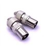 WANGCL Lot de 10 fiches coaxiales en métal pour antenne TV, 5 x femelles et 5 x mâles pour antenne TV, connecteurs coaxiaux/coax