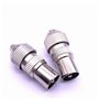 WANGCL Lot de 10 fiches coaxiales en métal pour antenne TV, 5 x femelles et 5 x mâles pour antenne TV, connecteurs coaxiaux/coax